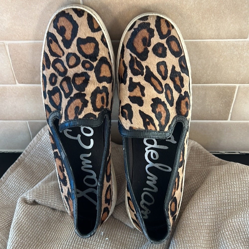 Sam Edelman Becker Leopard Calf Slip Ons